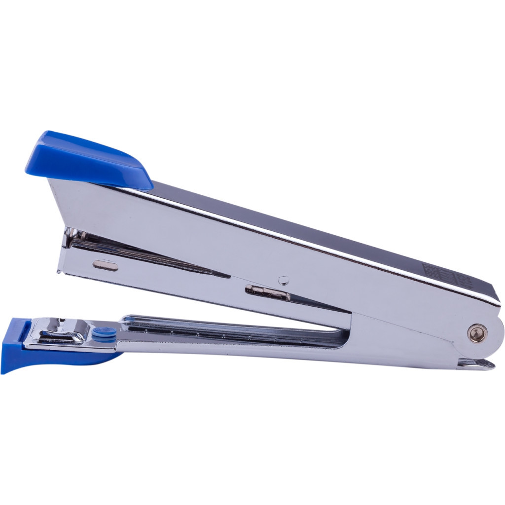 Степлер Buromax металевий №10,12 аркушів 94x42x21мм, синій (BM.4152-02) - зображення 1