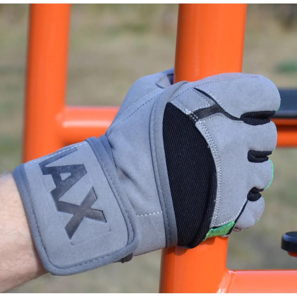 Рукавички для фітнесу MadMax MFG-860 Wild Grey/Green L (MFG-860_L) - зображення 6