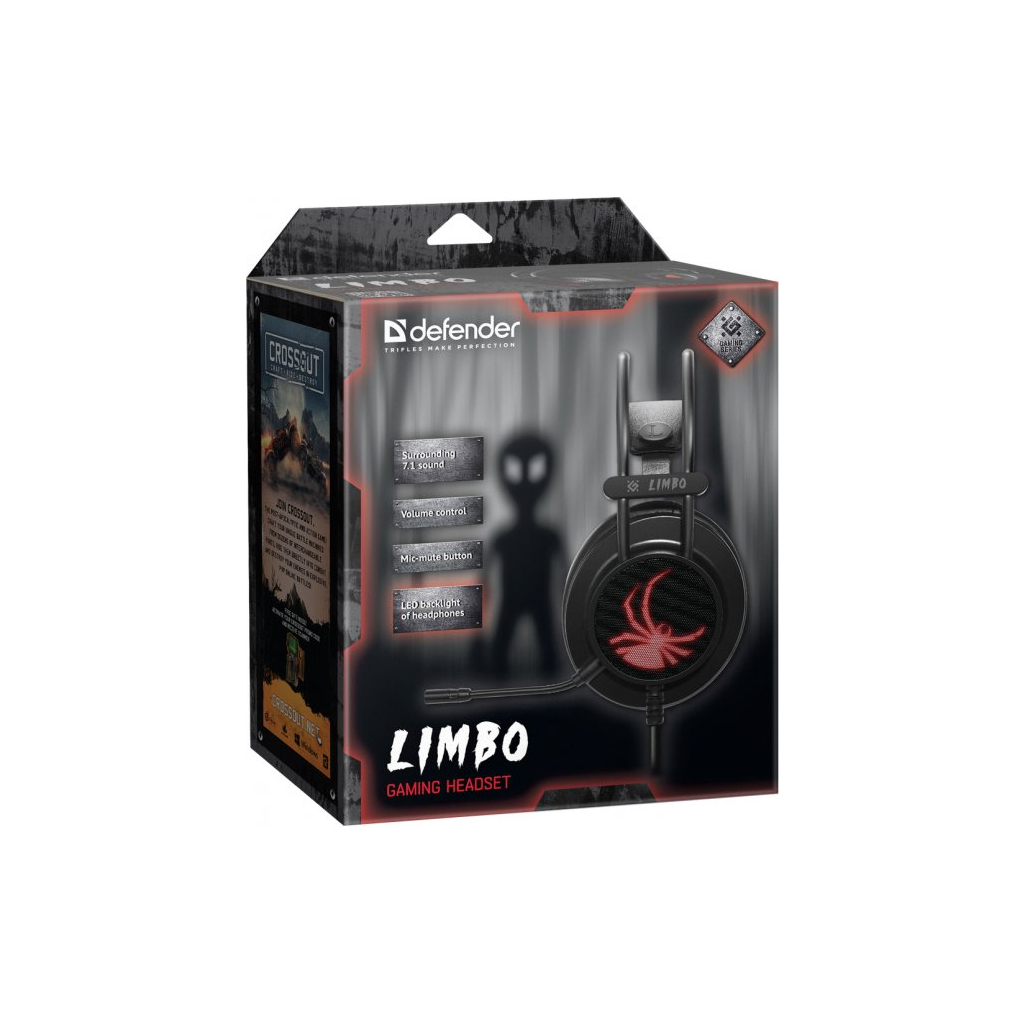 Навушники Defender Limbo 7.1 Black (64560) - зображення 7