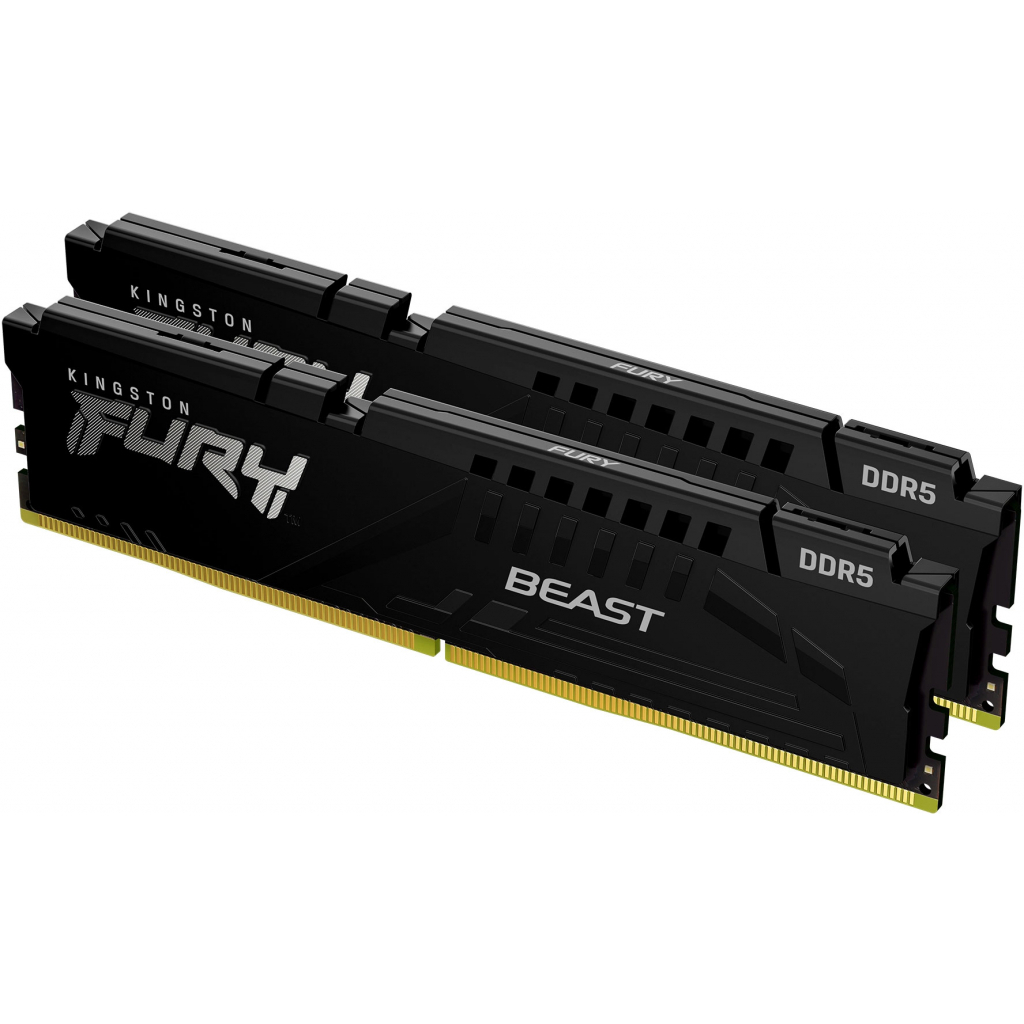 Модуль пам'яті для комп'ютера DDR5 32GB (2x16GB) 5200 MHz Beast Black Kingston Fury (ex.HyperX) (KF552C40BBK2-32) - зображення 2