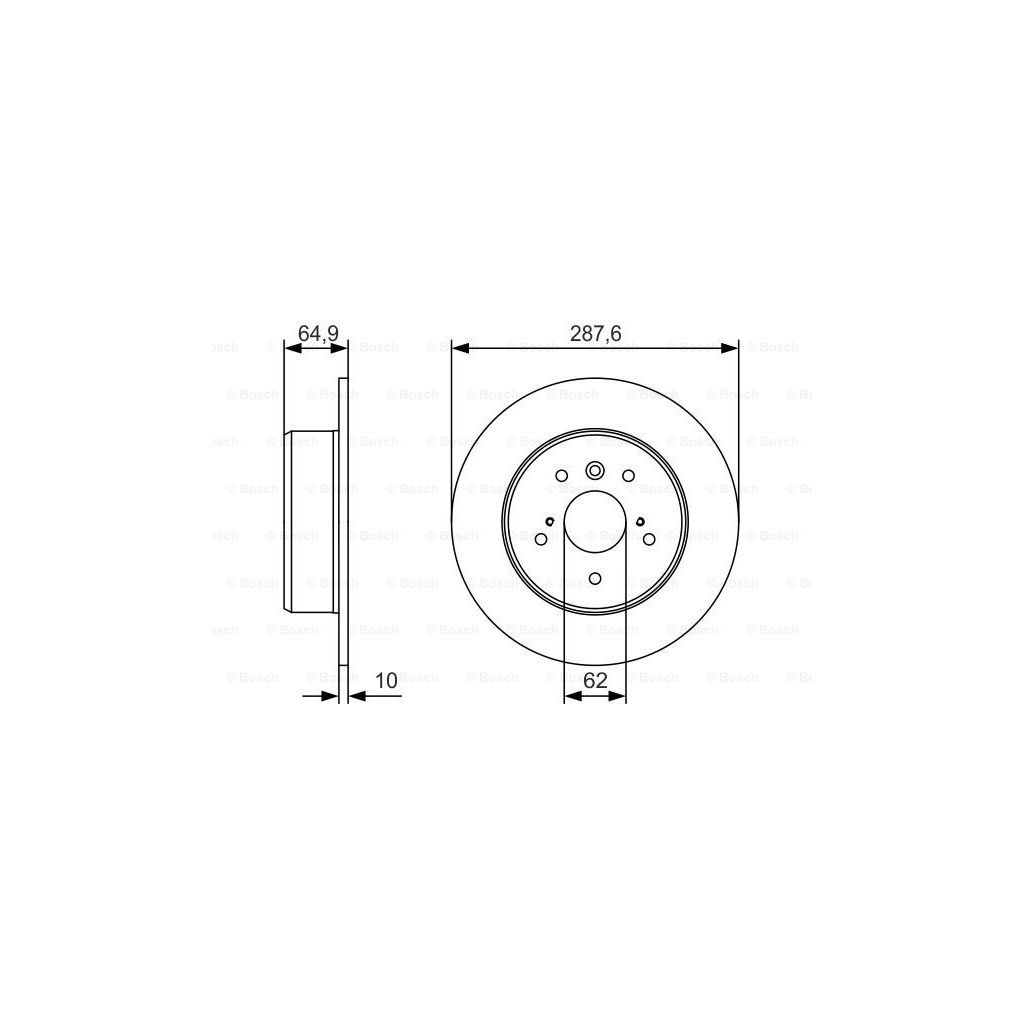 Гальмівний диск Bosch 0 986 479 T69 - зображення 1