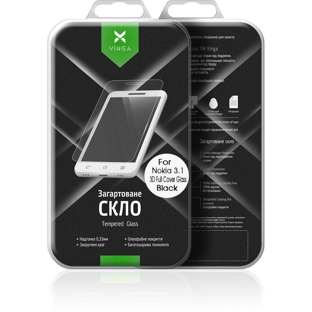 Скло захисне Vinga для Nokia 3.1 Black (VTPGS-N31B) - зображення 8