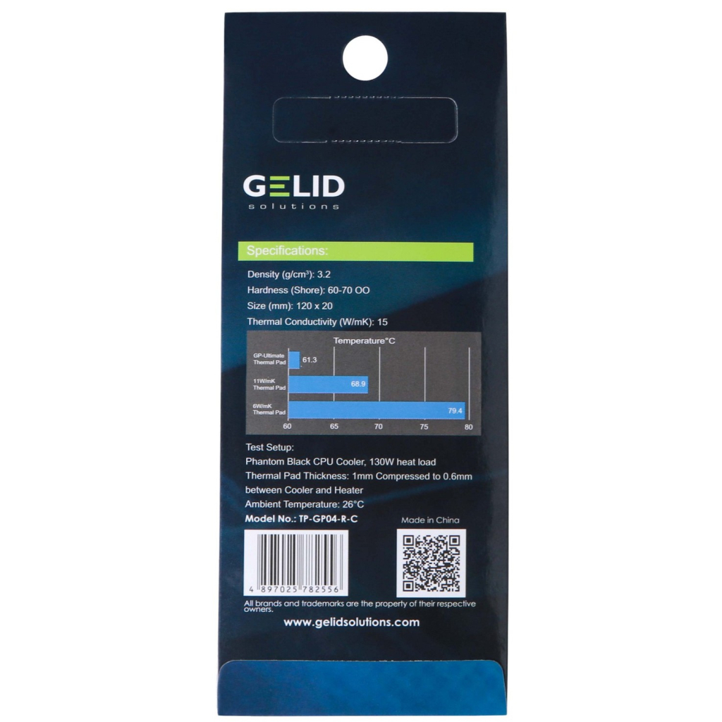 Термопрокладка Gelid Solutions GP-Ultimate 120x20x1.0 mm 2шт (TP-VP04-R-B) - зображення 4