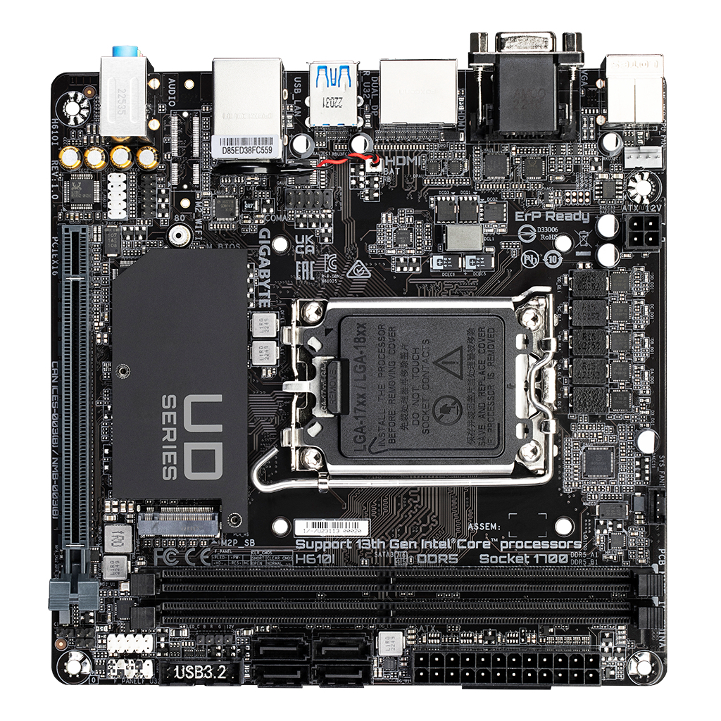 Материнська плата GIGABYTE H610I - зображення 4