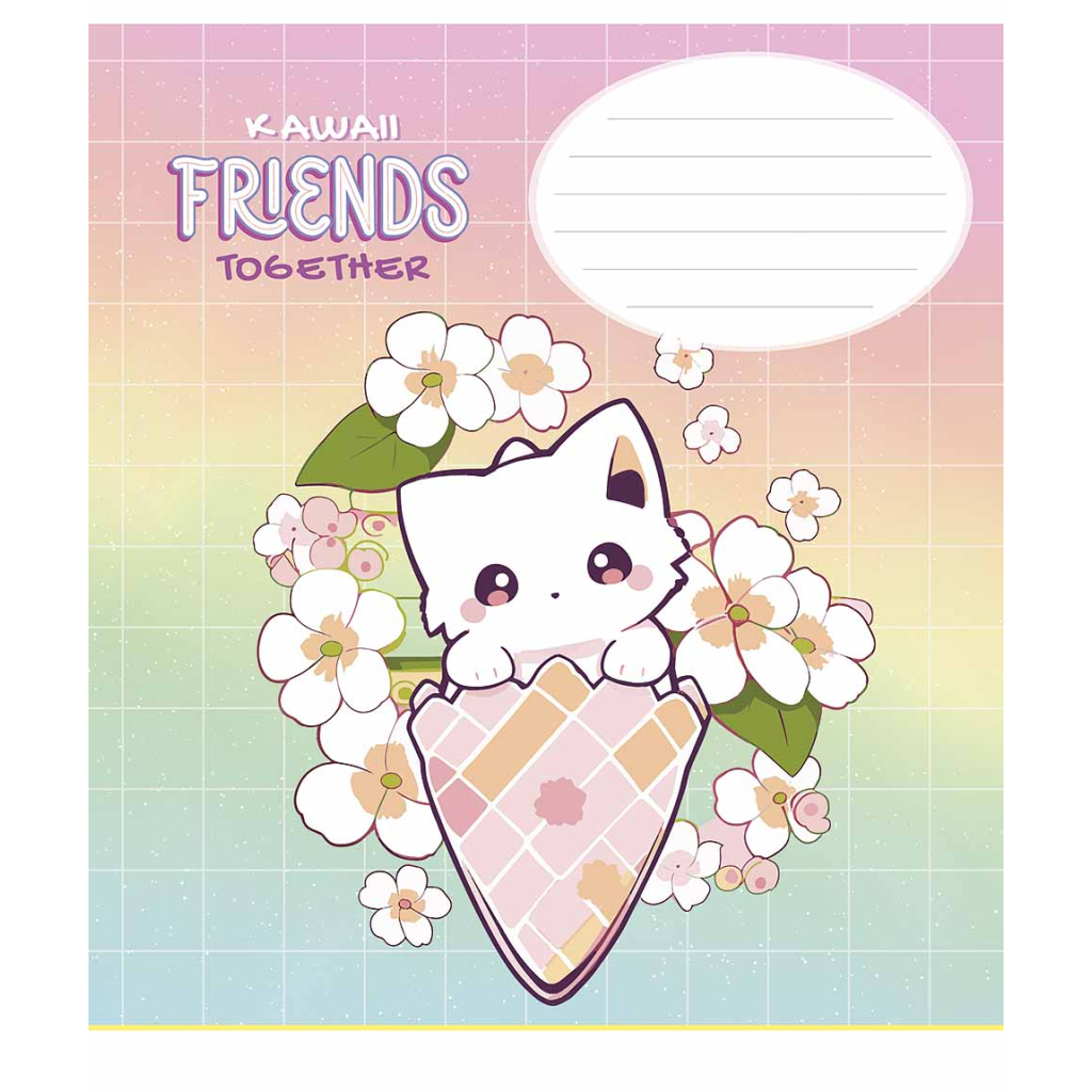 Зошит Школярик Kawaii Friends 12 аркушів коса лінія (012-3422C) - зображення 5