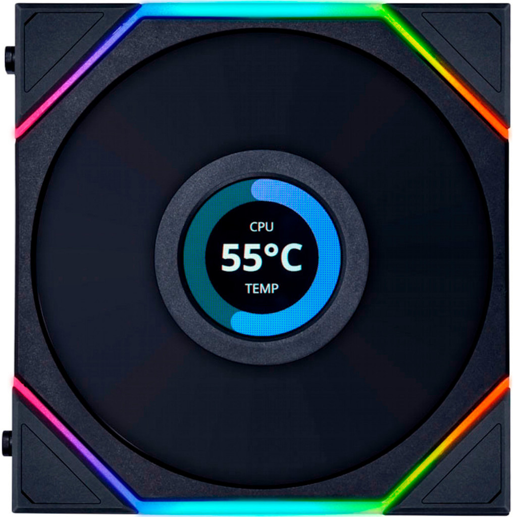 Кулер до корпусу Lian Li TL LCD 120-3, Black Cooler (G99.12TLLCD3B.00) - зображення 5