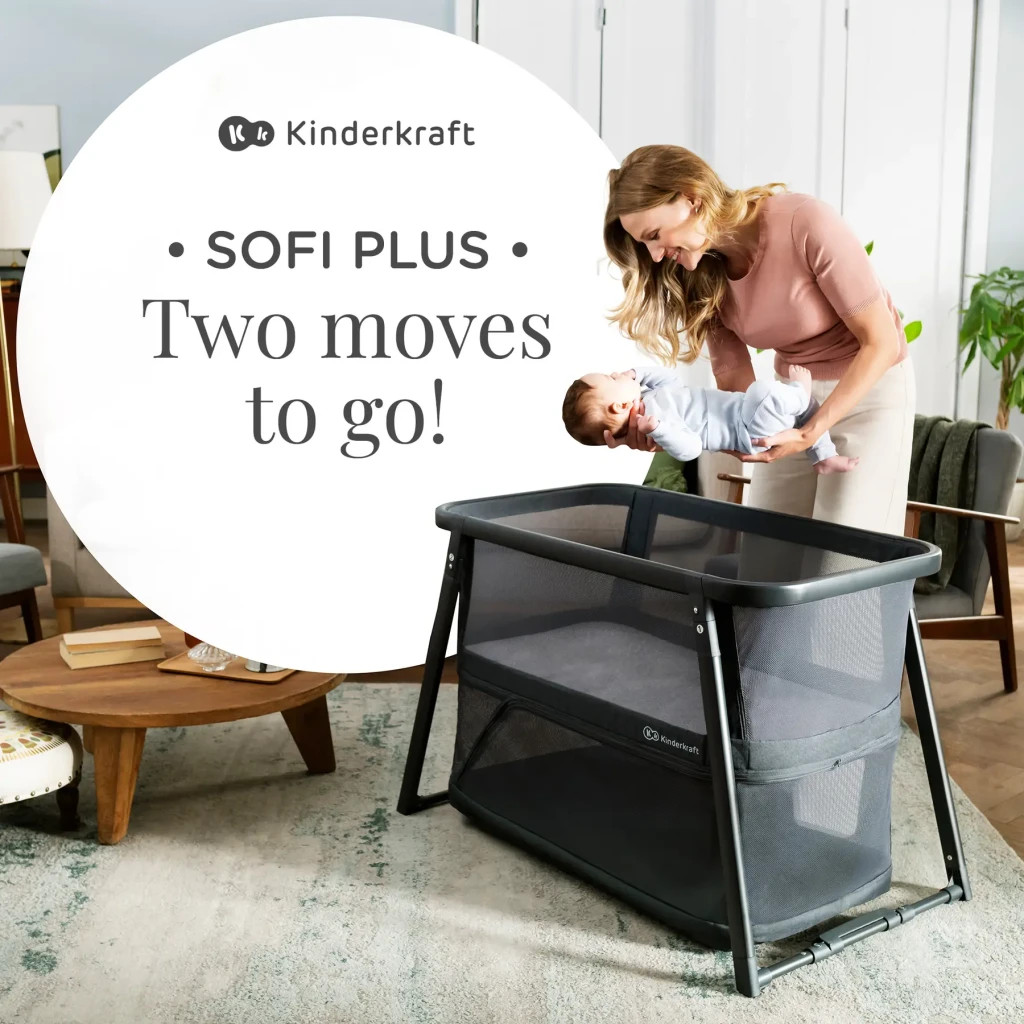 Ліжечко Kinderkraft манеж 4 в 1 Sofi Plus Grey (5902533920051) - зображення 12