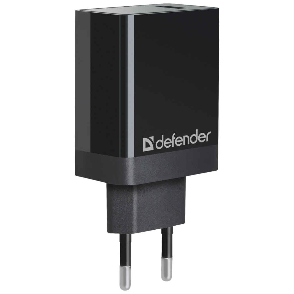 Зарядний пристрій Defender UPA-101 black, 1 USB, QC 3.0, 18W (83573) - зображення 1