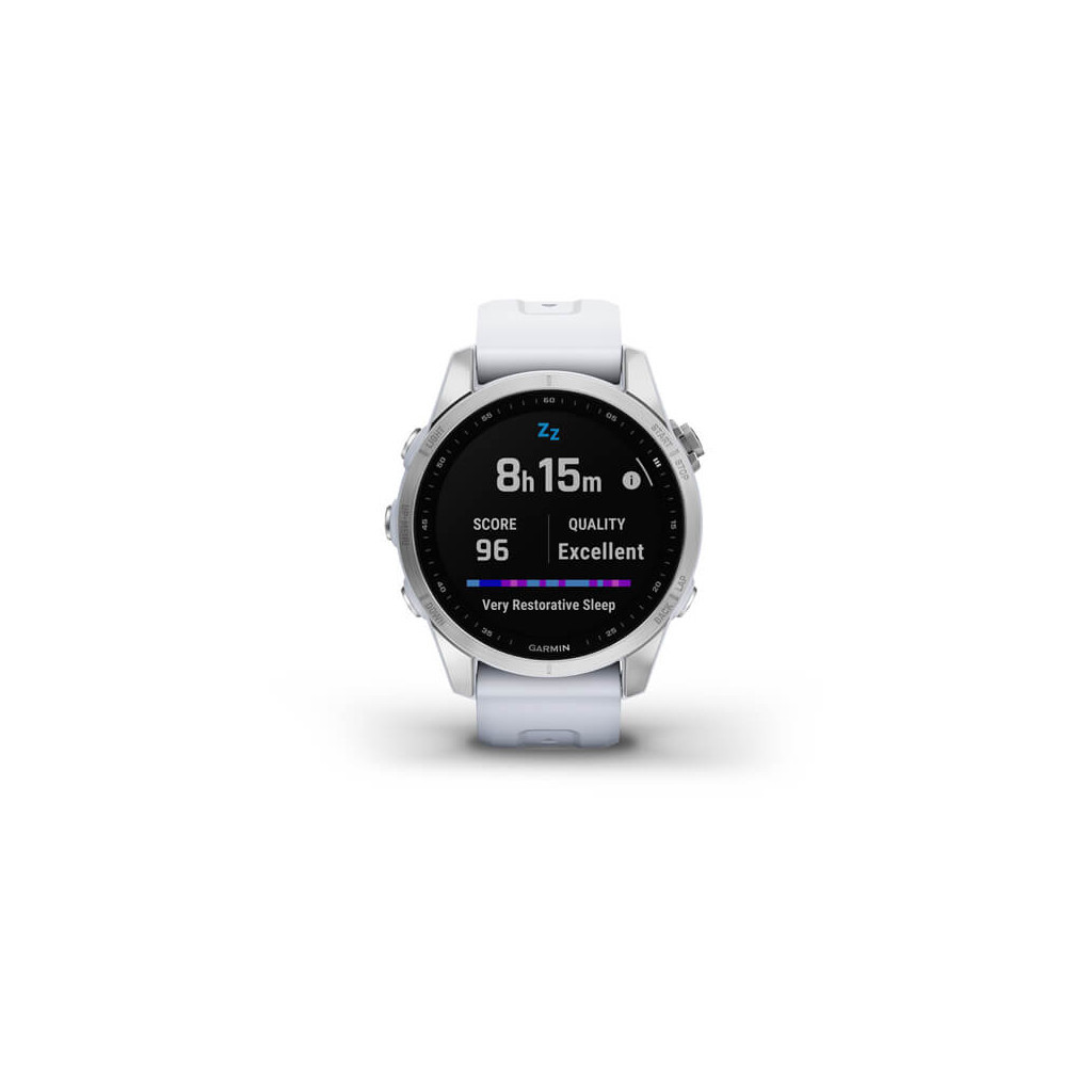 Смарт-годинник Garmin fenix 7S Stainless Steel w/ Whitestone Band, GPS (010-02539-03) - зображення 9