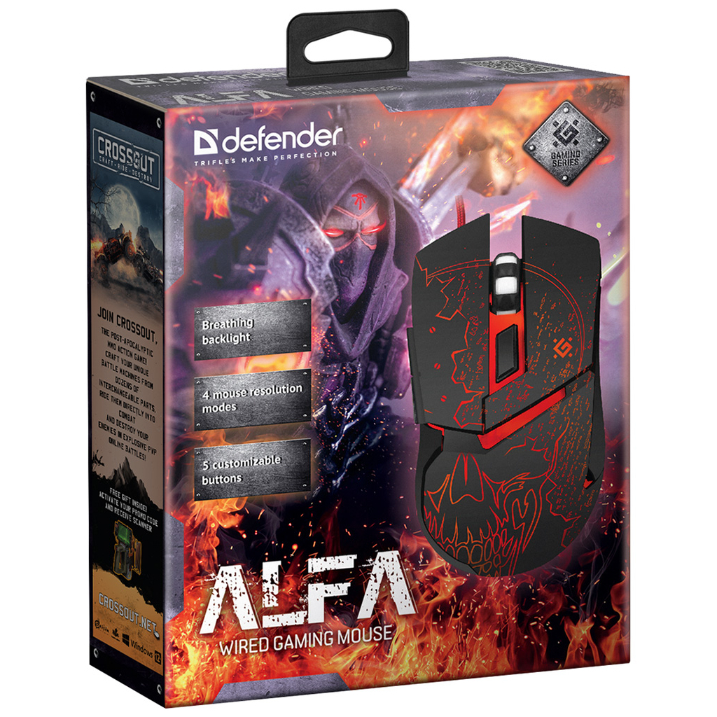 Мишка Defender Alfa GM-703L Black (52703) - зображення 6