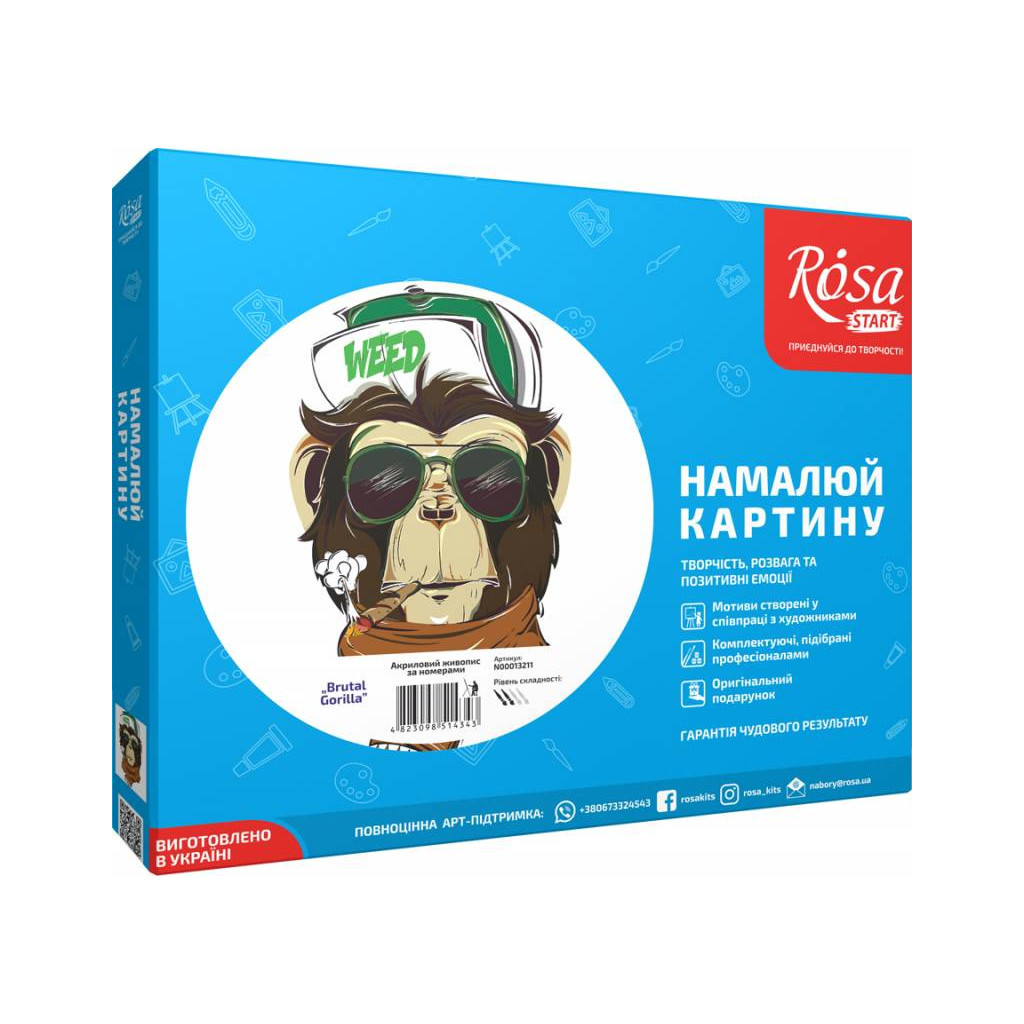 Картина по номерам Rosa Start Brutal Gorilla 35х45 см (4823098514343) - зображення 2