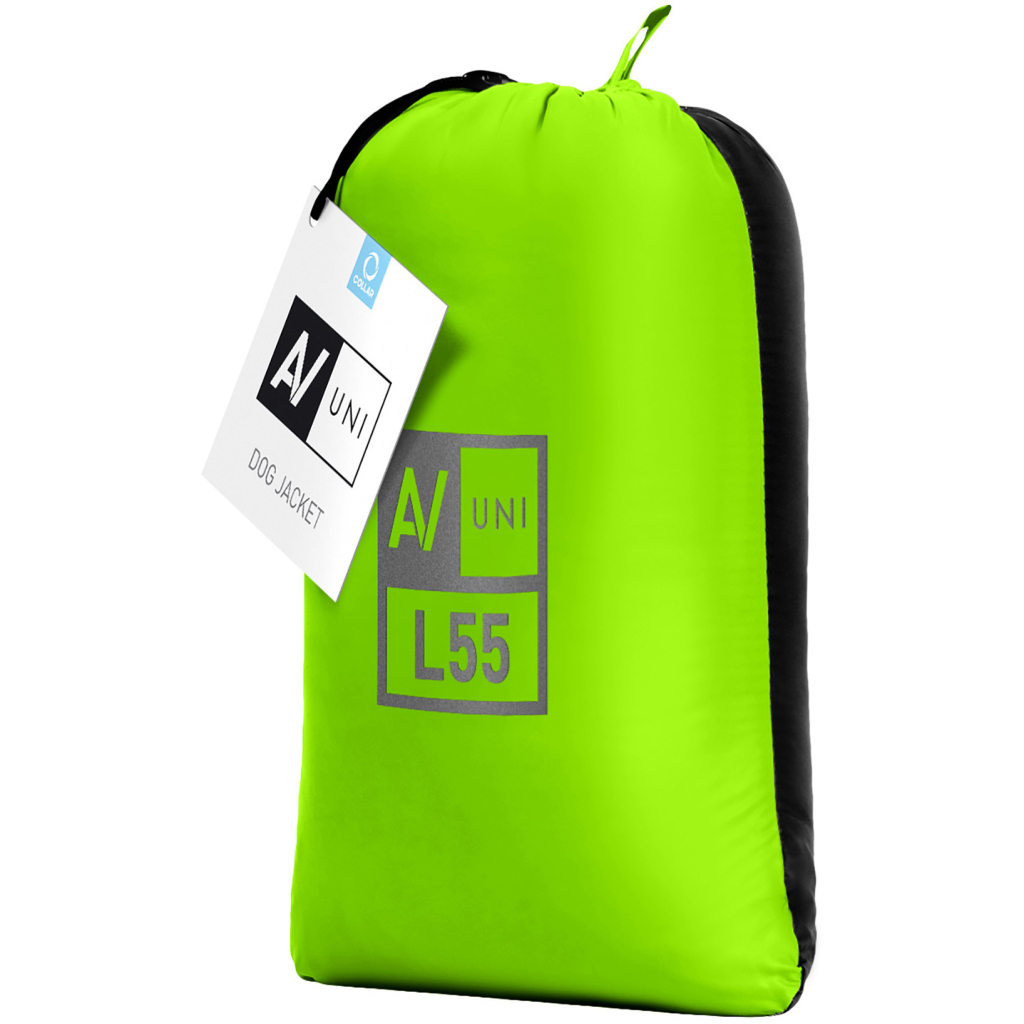 Курточка для тварин Collar AiryVest UNI двостороння L 55 салатово-чорна (2570) - зображення 2