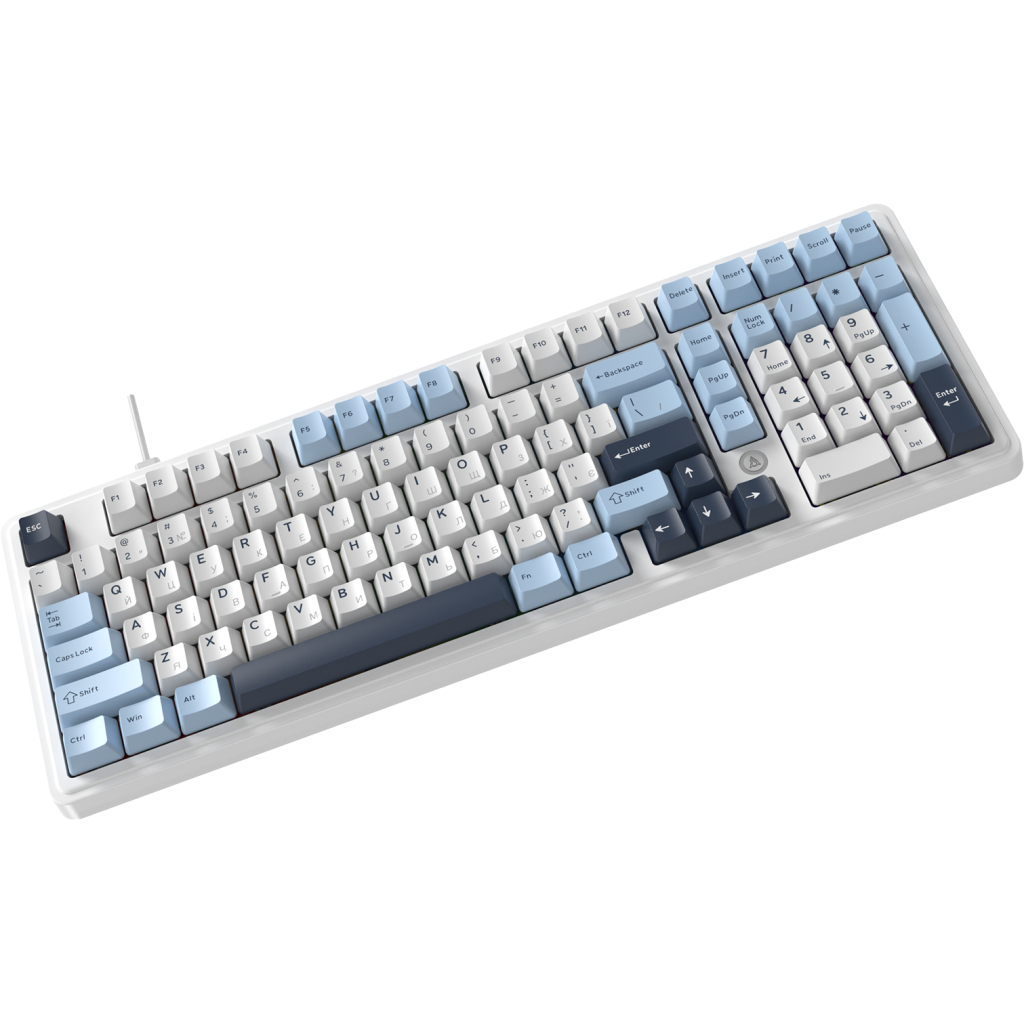 Клавіатура Ajazz AK980 MAX Magnetic Switch USB UA White/Blue (AK980-MAX-M-BWDB) - зображення 5