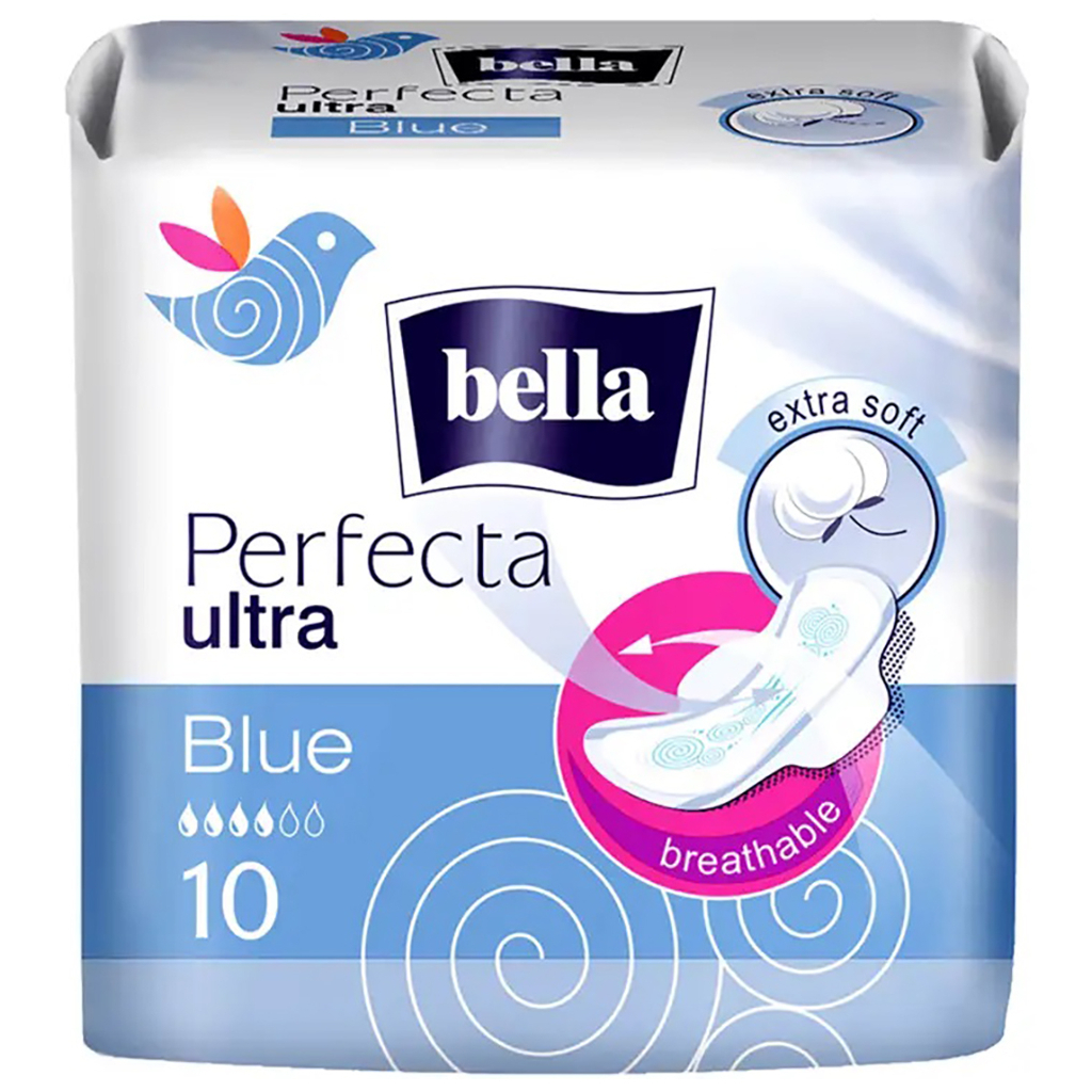 Гігієнічні прокладки Bella Perfecta Blue Soft Ultra 10 шт. (5900516305871) - зображення 1