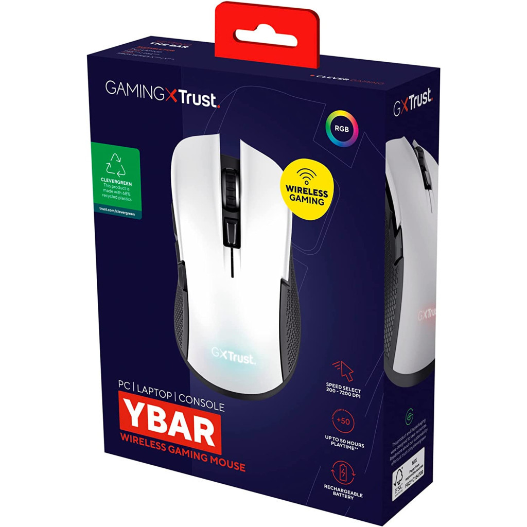 Мишка Trust GXT923 YBAR Wireless White (24889) - зображення 12