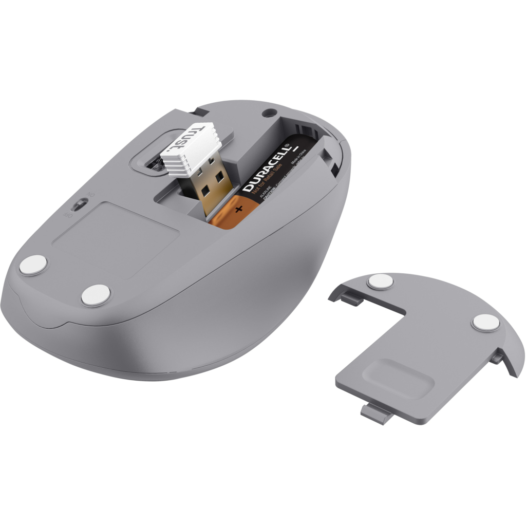 Мишка Trust Yvi+ Silent Wireless/Bluetooth White (25513) - зображення 4