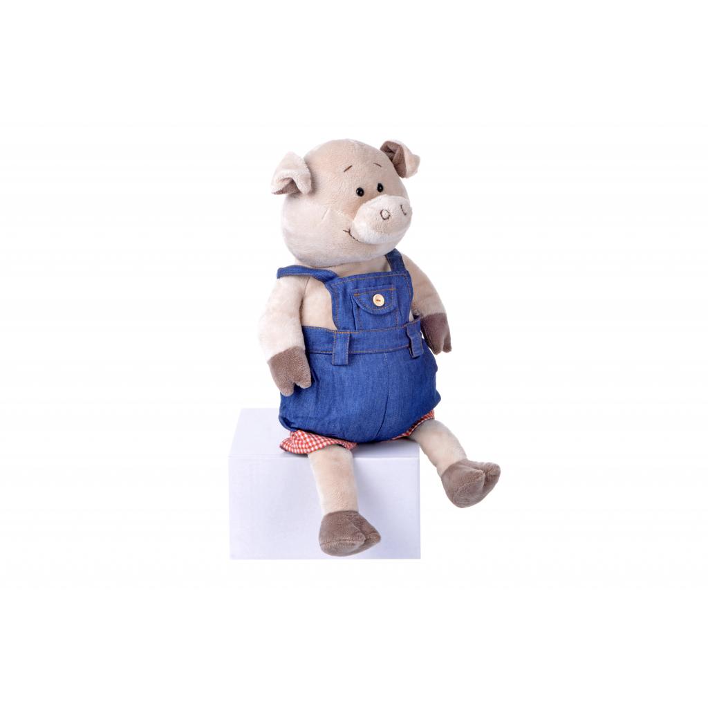 М'яка іграшка Same Toy Свинка в джинсовому комбінезоні 45 см (THT711) - зображення 2