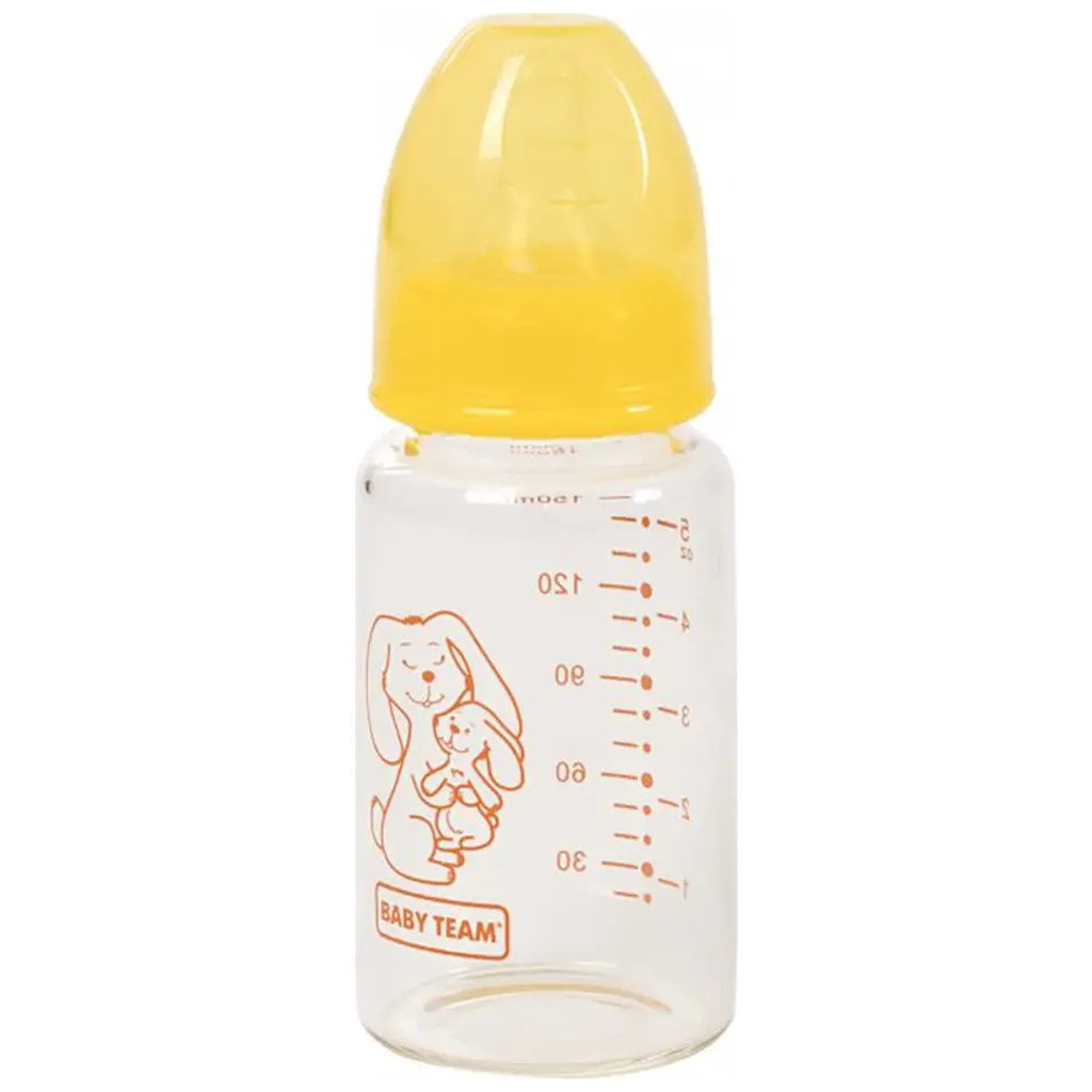Пляшечка для годування Baby Team Скляна 150 мл (4824428012102) - зображення 1