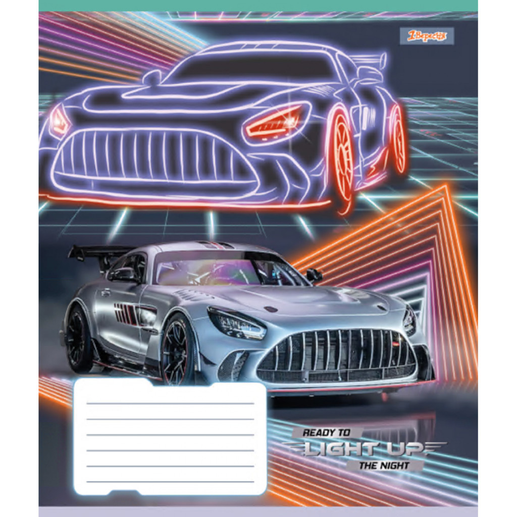 Зошит 1 вересня 1В Lights up 48 аркушів клітинка (767099) - зображення 5