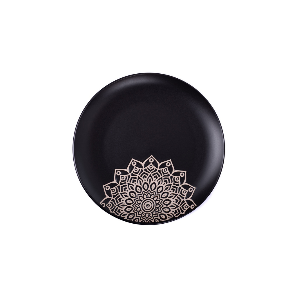 Тарілка Limited Edition Kora 20.5 см Десертна Чорна (JH2068-1) - зображення 1