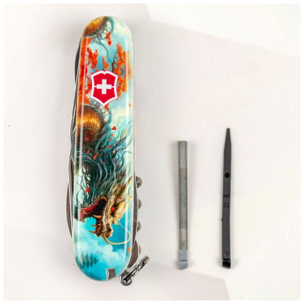 Ніж Victorinox Huntsman Zodiac 91 мм Бойовий дракон (1.3713.7_Z3230p) - зображення 4