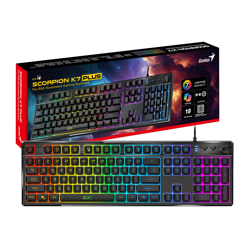 Клавіатура Genius Scorpion K7 Plus USB UA Black (31310056404) - зображення 5