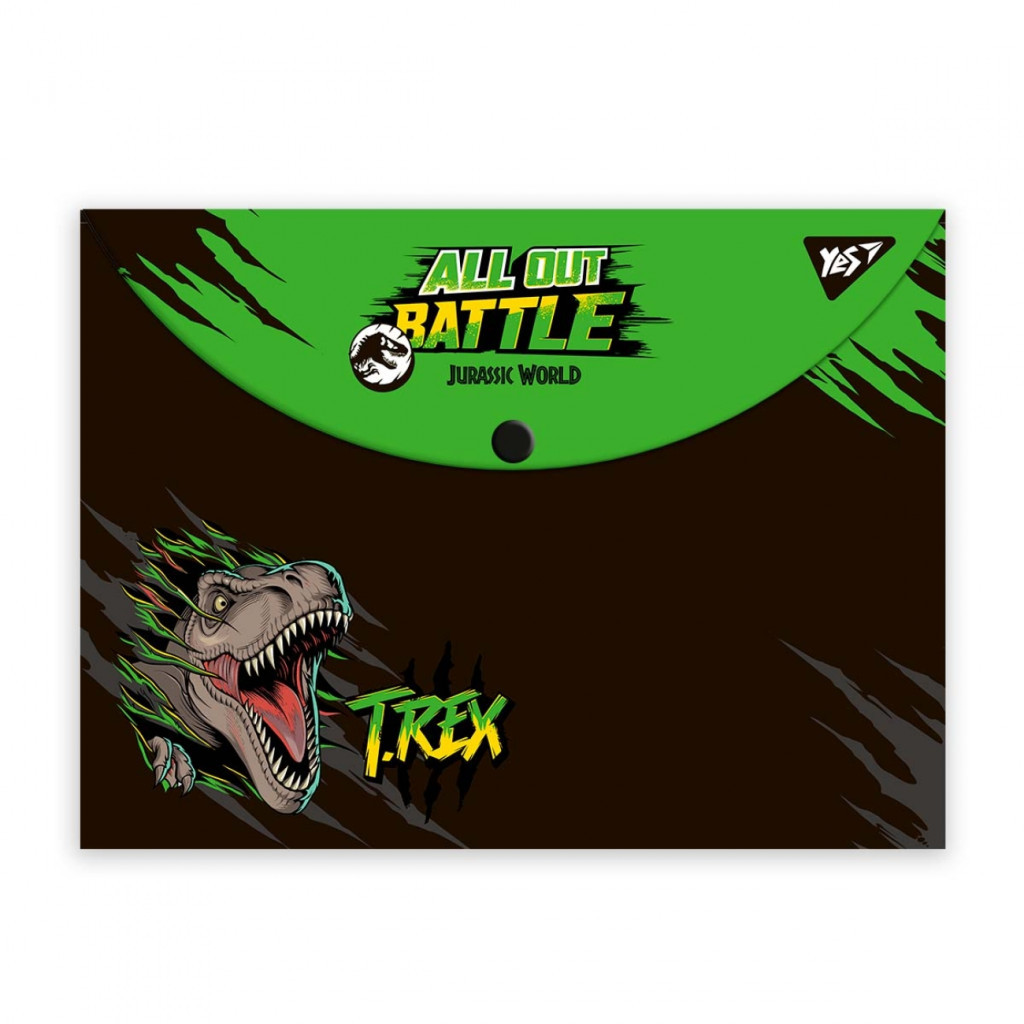 Папка - конверт Yes на кнопці А4 Jurassic World (492025) - зображення 1