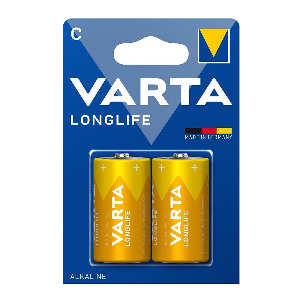 Батарейка Varta C (LR14) Longlife лужна * 2 (4114101412) - зображення 1