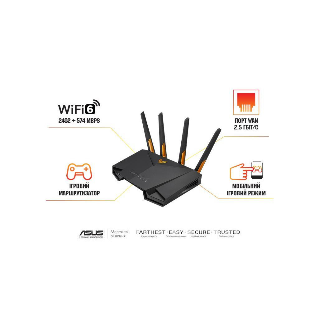 Маршрутизатор ASUS TUF-AX3000 (90IG0790-MU9B00) - изображение 7