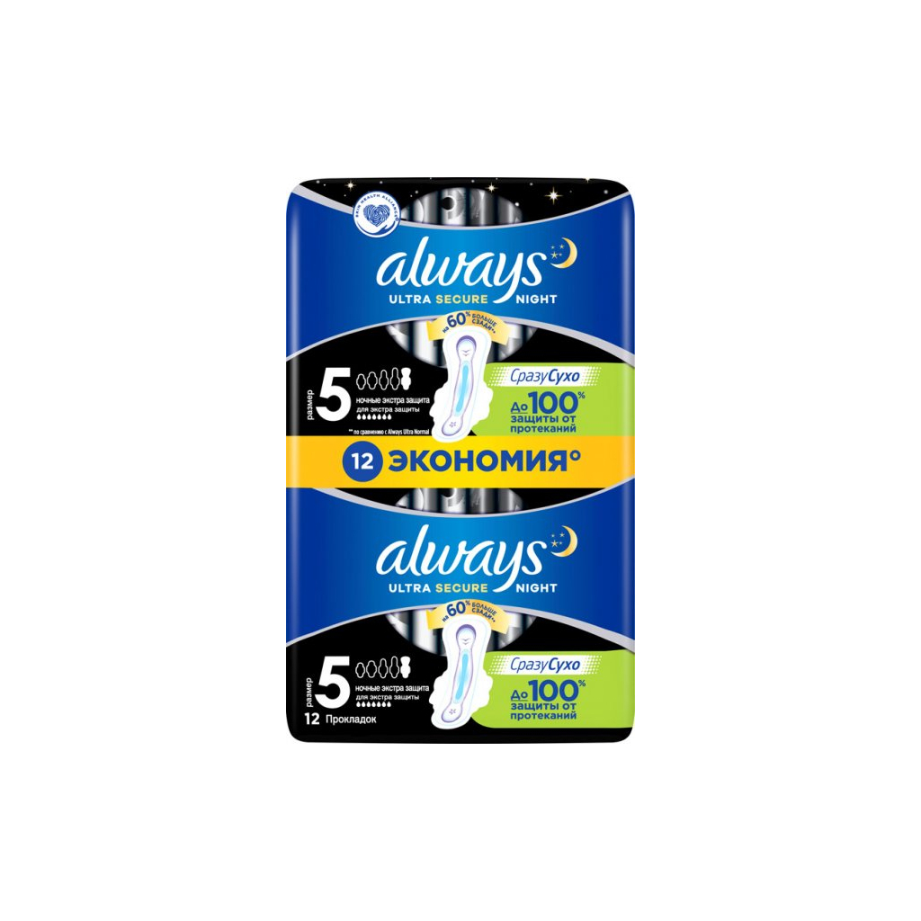 Гігієнічні прокладки Always Ultra Night Deo 12 шт (4015400612377) - зображення 2