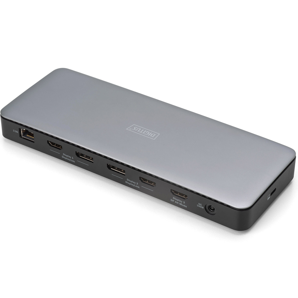 Порт-реплікатор Digitus USB-C > 3xHDMI/2xDP/4xUSB-A/USB-C/RJ54/DC/Audio (DA-70918) - изображение 2