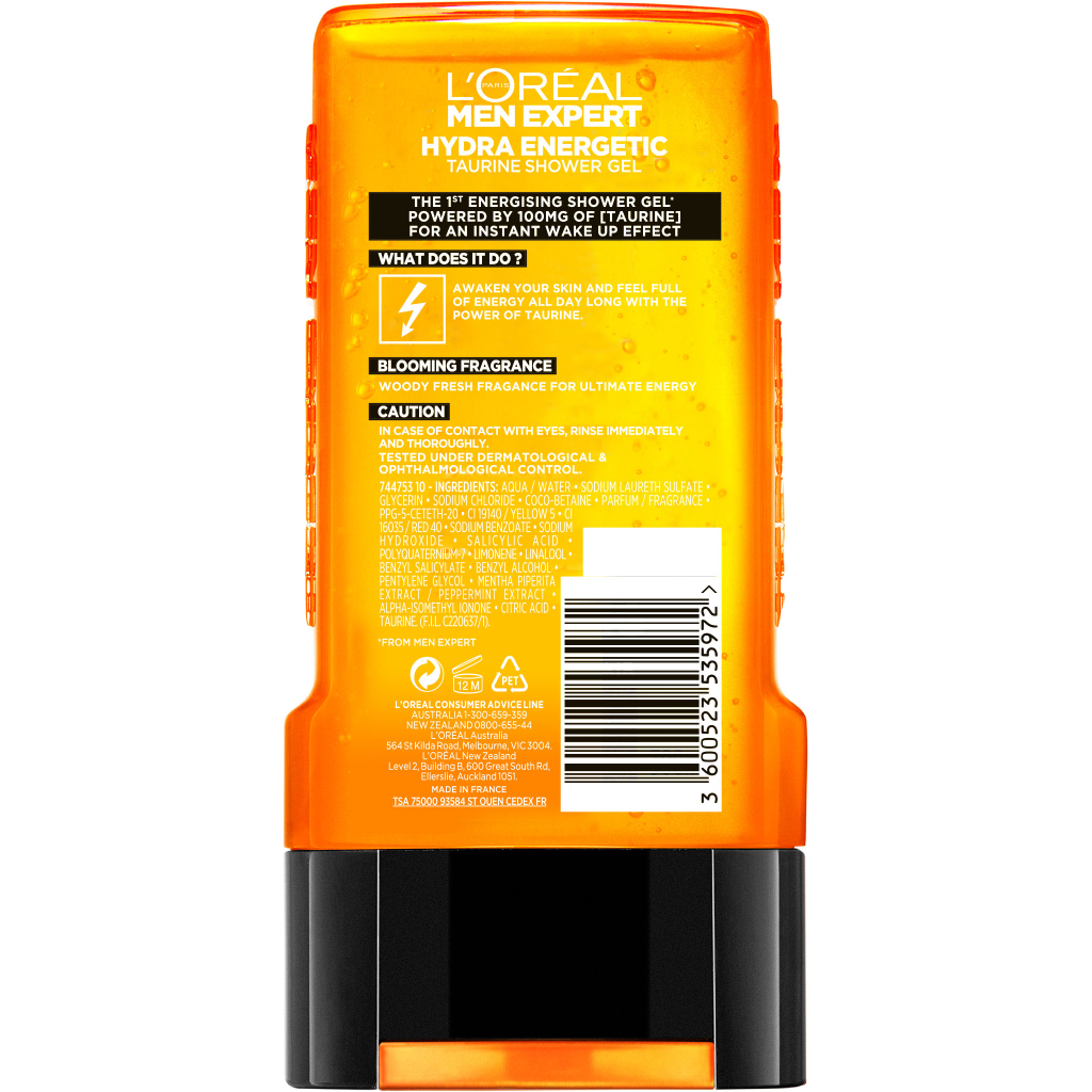 Гель для душу L'Oreal Paris Men Expert Hydra Energetic 300 мл (3600523535972) - изображение 2
