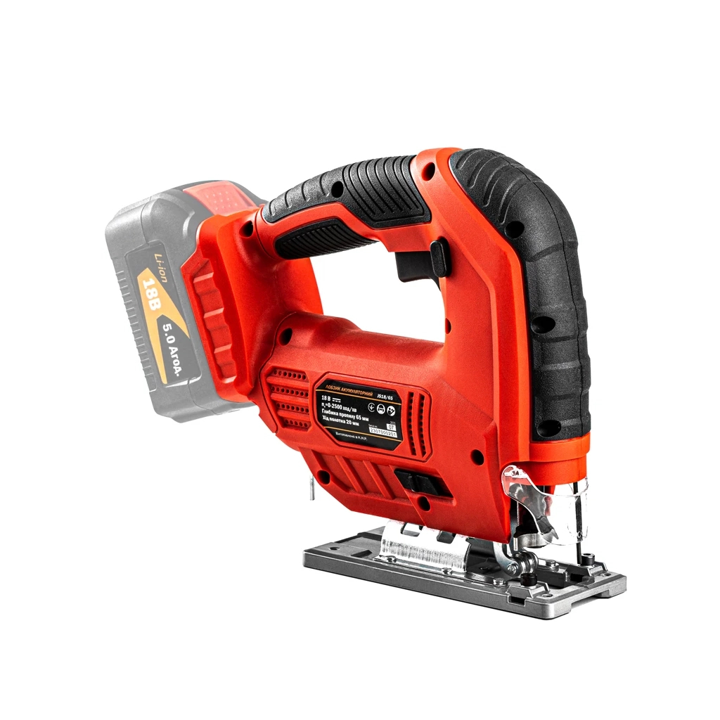 Електролобзик GTM JS18/65 18V, 4Ah, 0-2500ход/хв, Quick Fix (JS18/65_KIT) - изображение 2