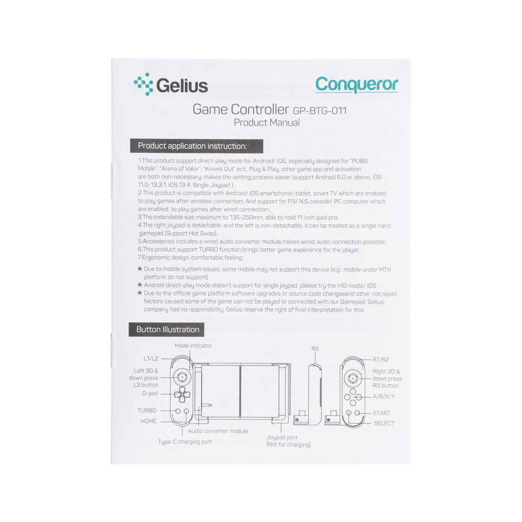Геймпад Gelius Pro Conqueror GP-BTG-011 Bluetooth Black (00000086239) - зображення 11