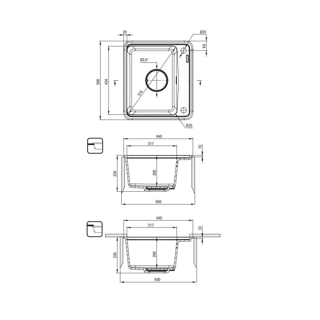 Мийка кухонна Deante Momi (ZKM_N103) - зображення 4
