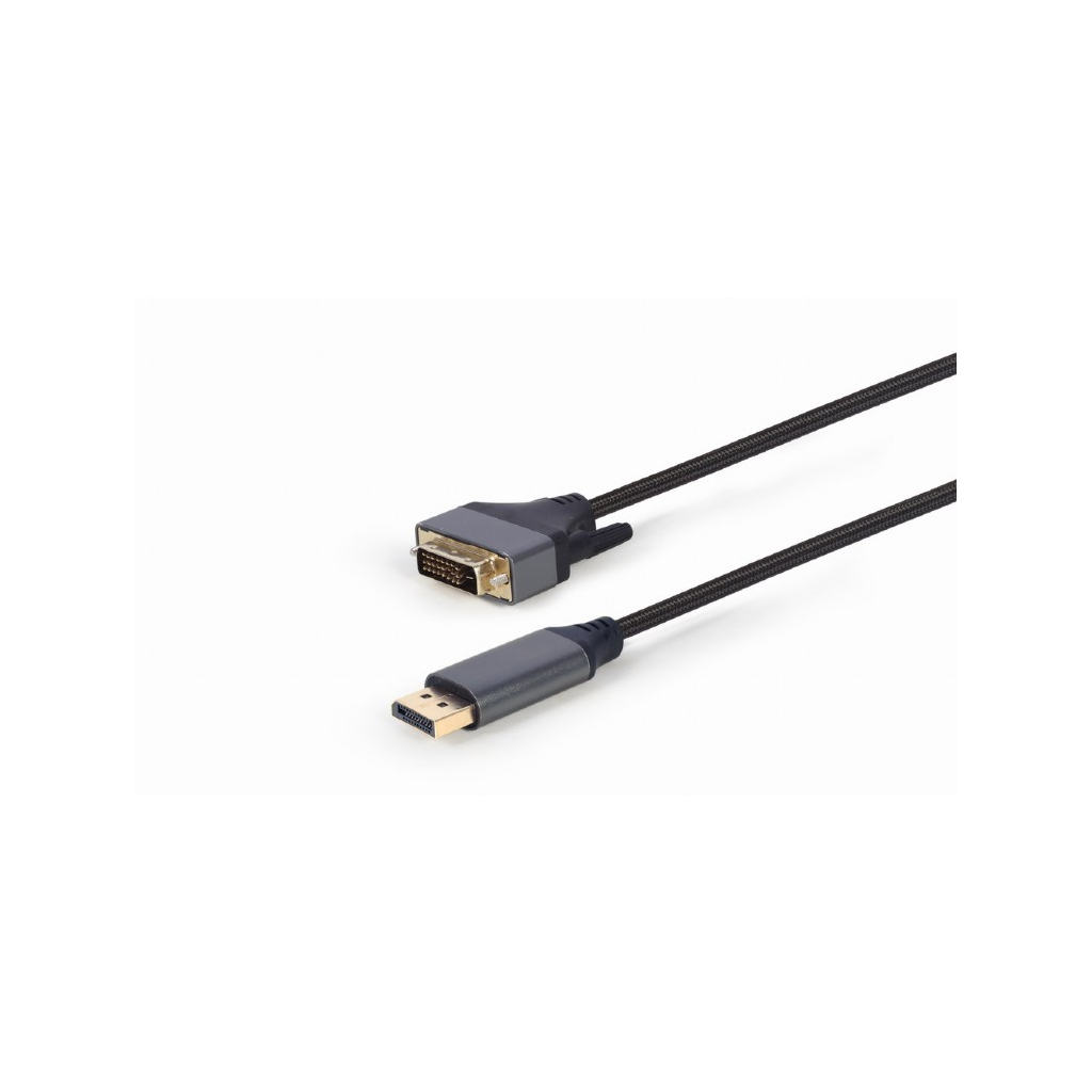 Кабель мультимедійний DisplayPort to DVI 1.8m 24 +1, 4K 30Hz Cablexpert (CC-DPM-DVIM-4K-6) - зображення 2