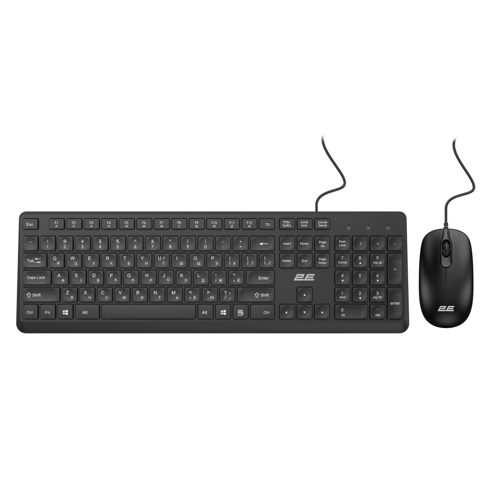 Комплект 2E MK405 USB UA Black (2E-MK405UBK) - зображення 1