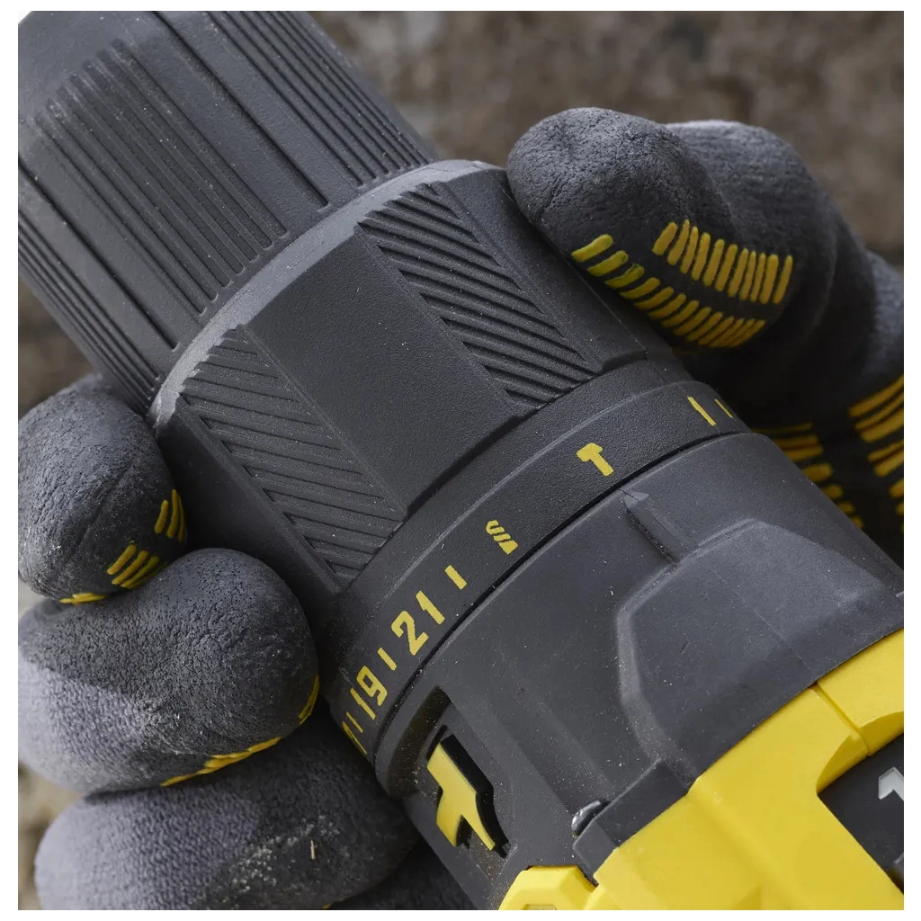 Шуруповерт Stanley FatMax, Li-lon 18V, 2x1.5Ah, 50 Нм, 0-350/1500 об/хв, 3.72 кг, кейс (SCD711C2K) - зображення 4