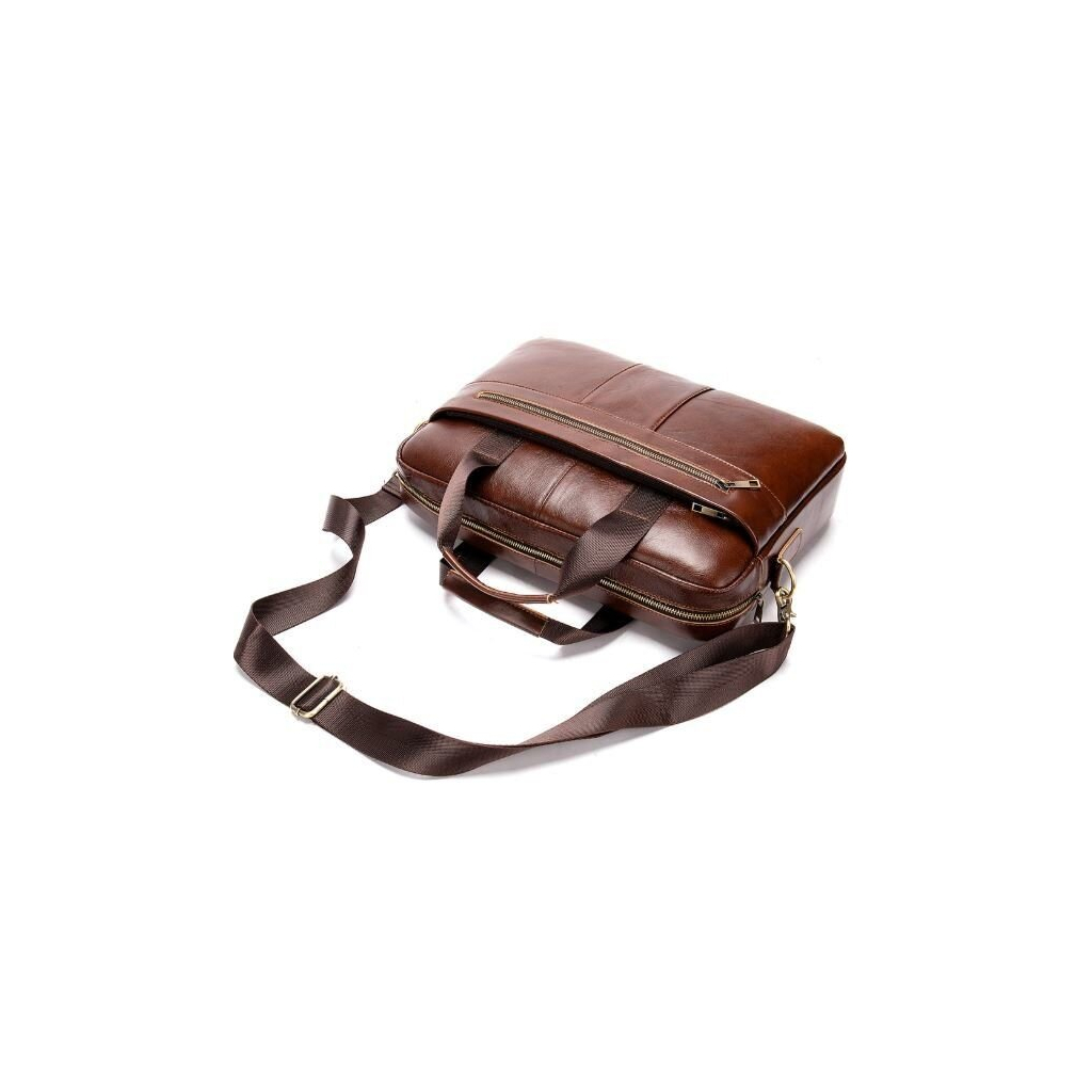 Сумка Vintage Чоловіча з зернистої шкіри Коричнева (14836) - зображення 7