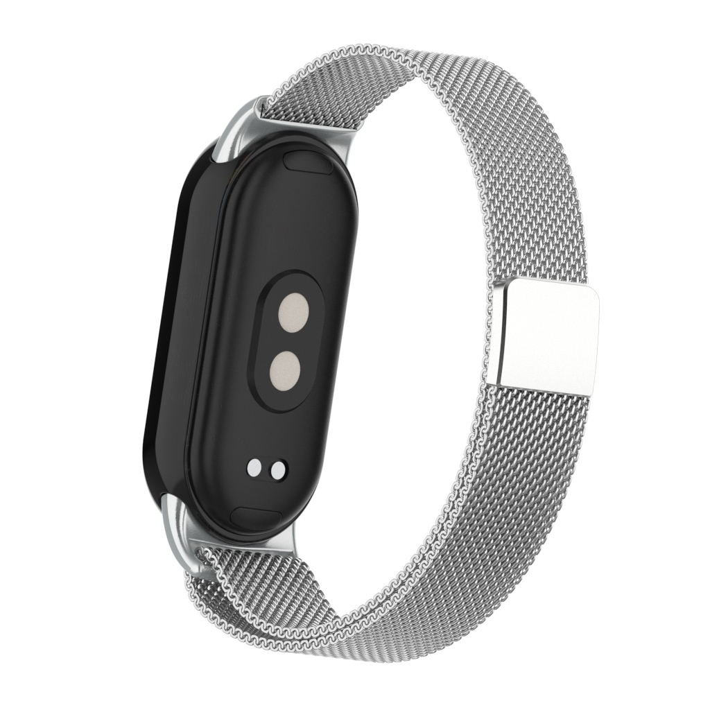 Ремінець до фітнес браслета Armorstandart Milanese Magnetic для Xiaomi Smart Band 10/9/8 Silver (ARM86892) - зображення 2