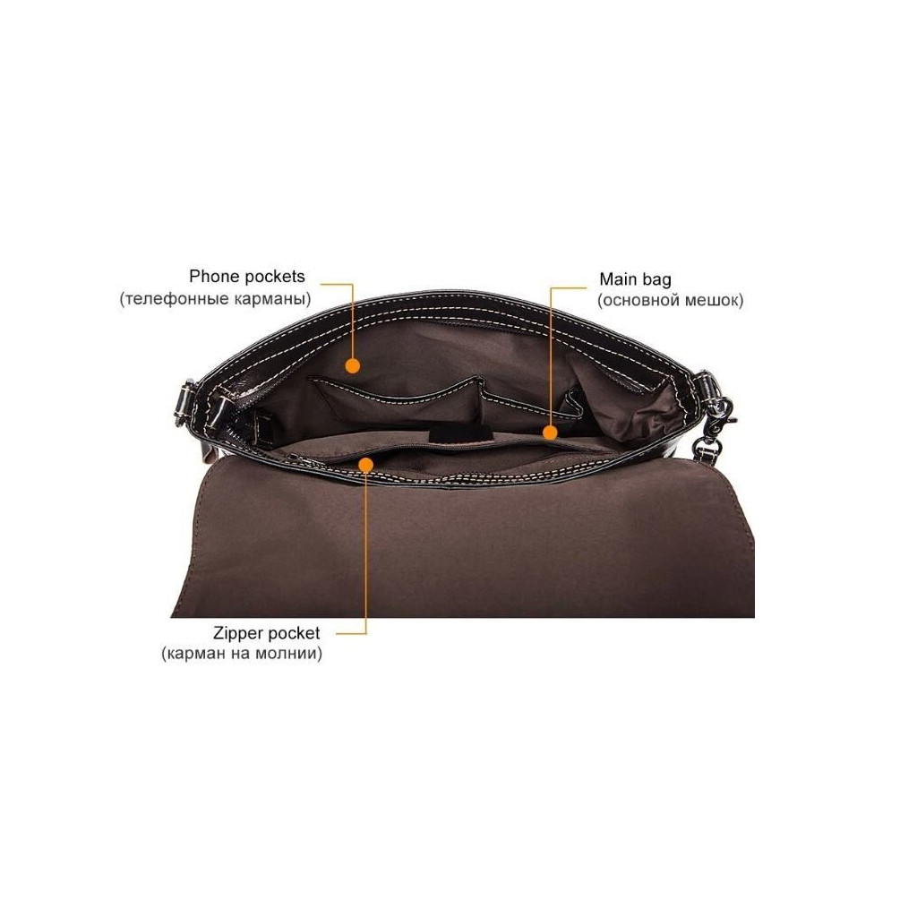 Сумка Vintage Шкіряна Чорна (14852) - зображення 5