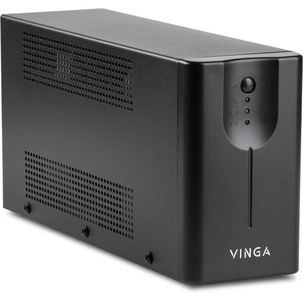Пристрій безперебійного живлення Vinga LED 800VA metal case with USB (VPE-800MU) - зображення 2