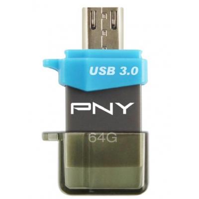 USB флеш накопичувач PNY flash 64GB Duo-Link OU3 OTG USB 3.0 (FDI64GOTGOU3G-EF) - зображення 4