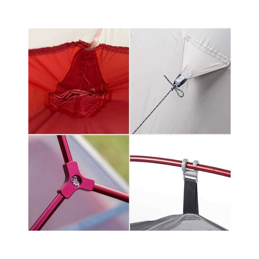 Намет Naturehike Сloud Up 1 Updated NH18T010-T 20D Grey/Red (6927595730522) - зображення 2