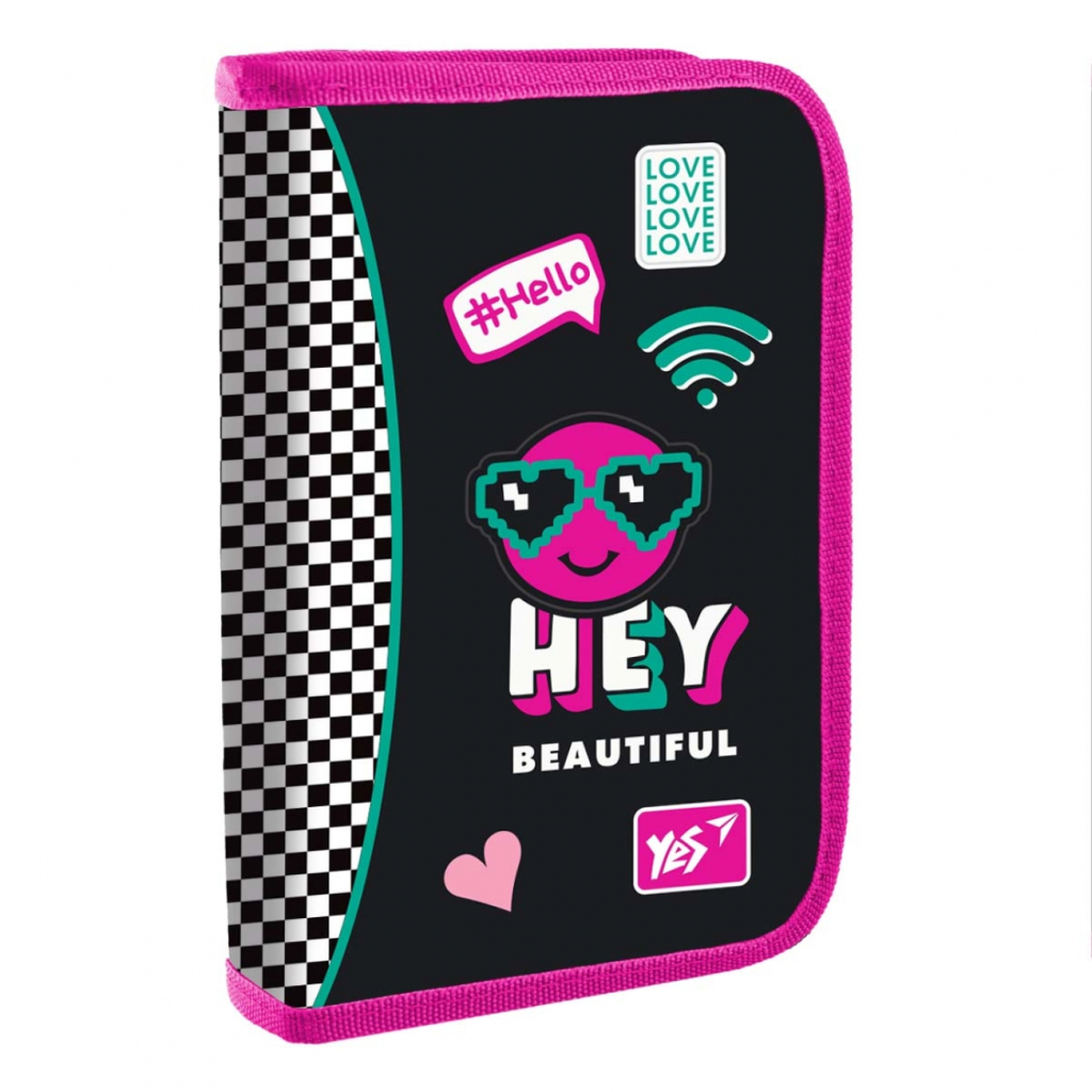 Пенал Yes HP-04 одинарний з двома клапанами Lovely Smile (533423) - зображення 1