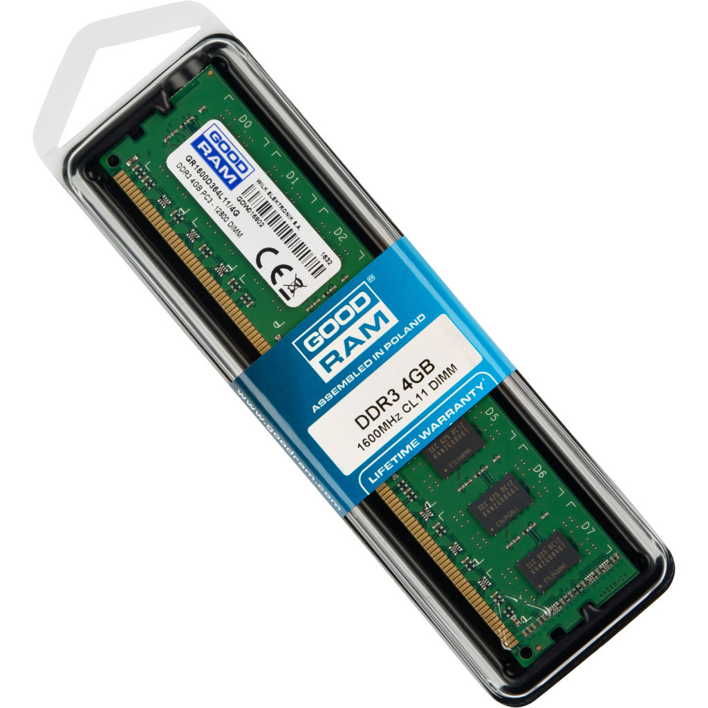 Модуль пам'яті для комп'ютера DDR3 4GB 1600 MHz Goodram (GR1600D364L11/4G) - зображення 5