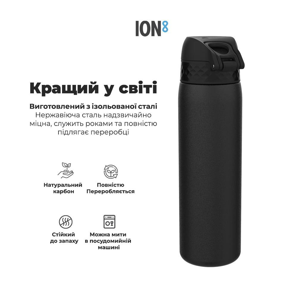 Пляшка для води ION8 OneTouch Vacuum Insulated 500 мл Black (I8TS500BLK) - зображення 6