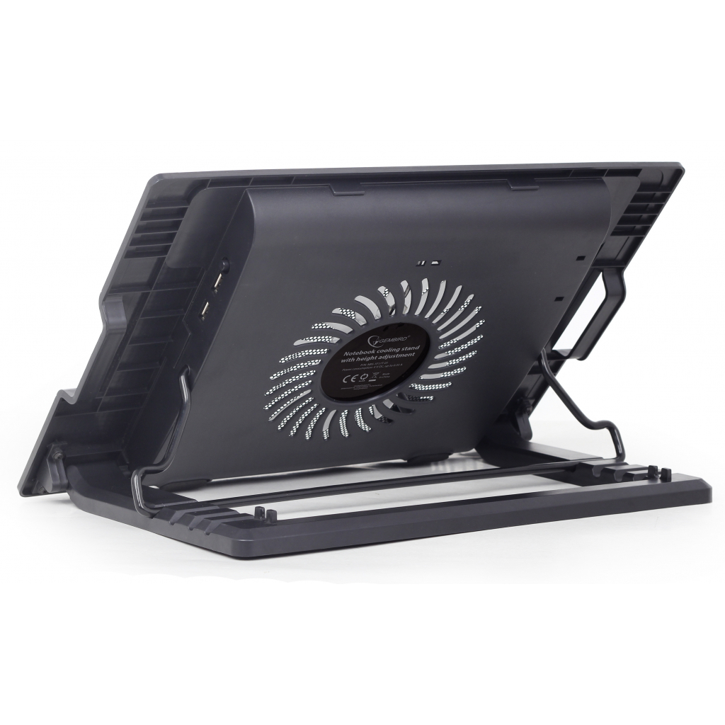 Підставка до ноутбука Gembird до 17", 1x150 mm fan, black (NBS-1F17T-01) - зображення 3