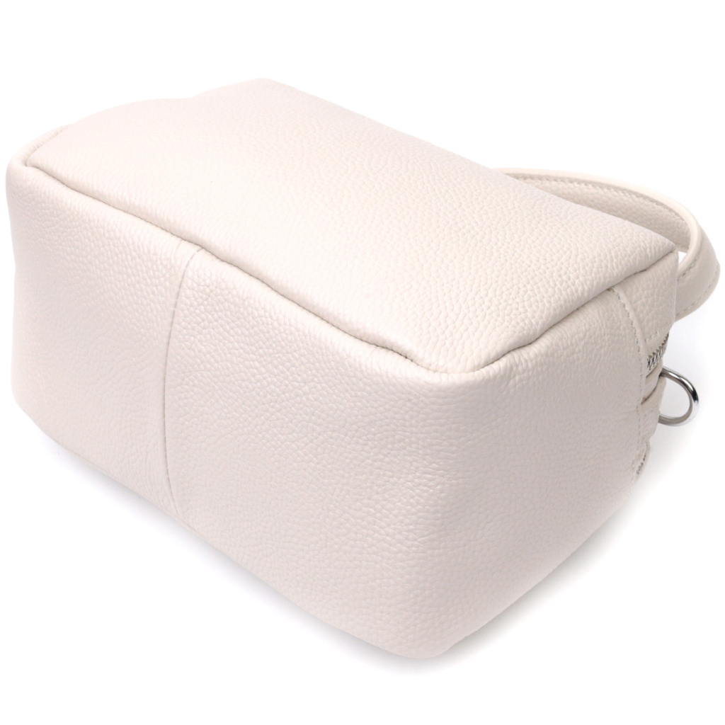 Сумка Vintage Жіноча прямокутна на два відділення з натуральної шкіри Біла (22344) - зображення 3