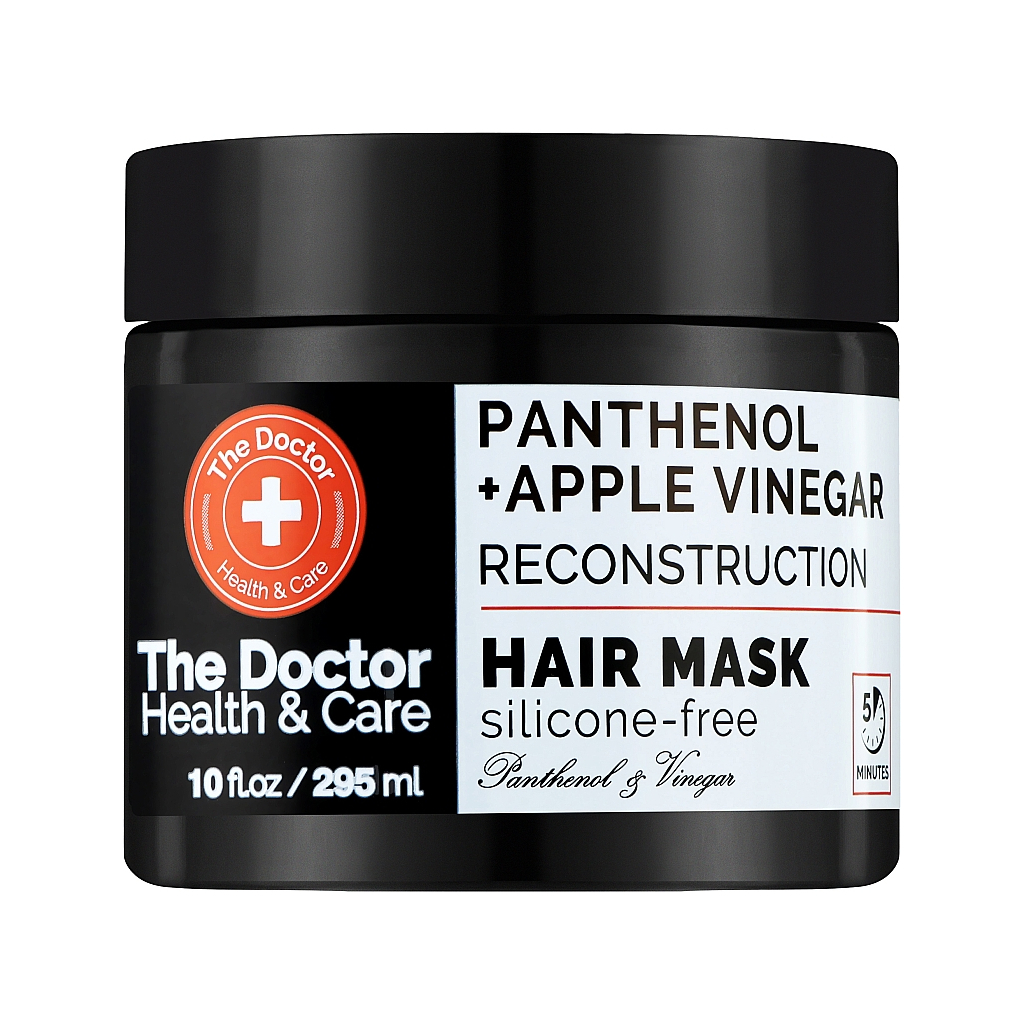 Маска для волосся The Doctor Health & Care Panthenol + Apple Vinegar Reconstruction 295 мл (8588006042580) - зображення 1